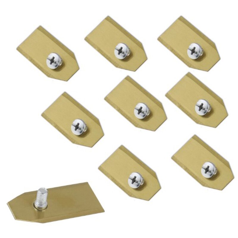 HLZS-0.75MM Titanium Coated Stainless Steel Lawn Mower Blade Replacement + Screw Parts for Husqvarna Automower 100Pcs