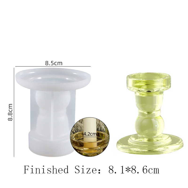 nordisch Kerzenhalter Silikon Formen für DIY Gips Zement UV Epoxidharz Kerzenhalter Wohnkultur Handgemachtes Tisch Ornament: dunkel khaki