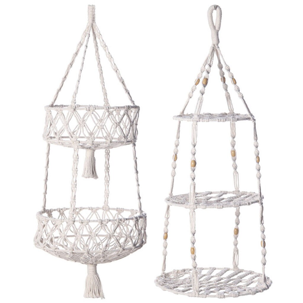 Ing cesto di frutta con nappe intrecciato a mano cesto di verdure pianta ing Pot per cucina