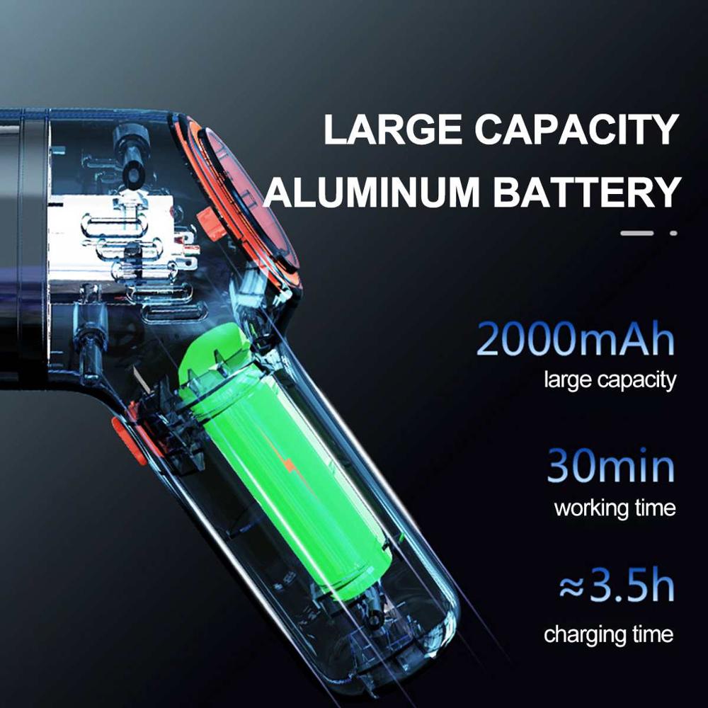 Mini Portable Car Vacuum Cleaner Wireless Handheld Auto Vaccum 8000Pa Suction For Home Desktop Cleaning Mini Vacuum Cleaner