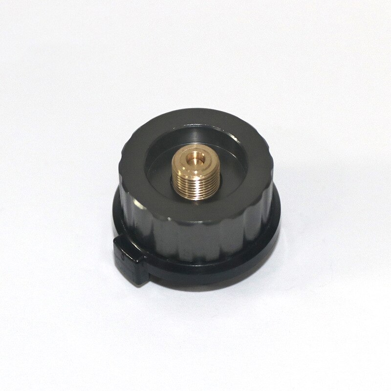 Outdoor Camping Hiking Stove Burner Adaptor Split Type Furnace Converter Connector Auto-off Gas Cartridge Tank cylinder Adapter: Black
