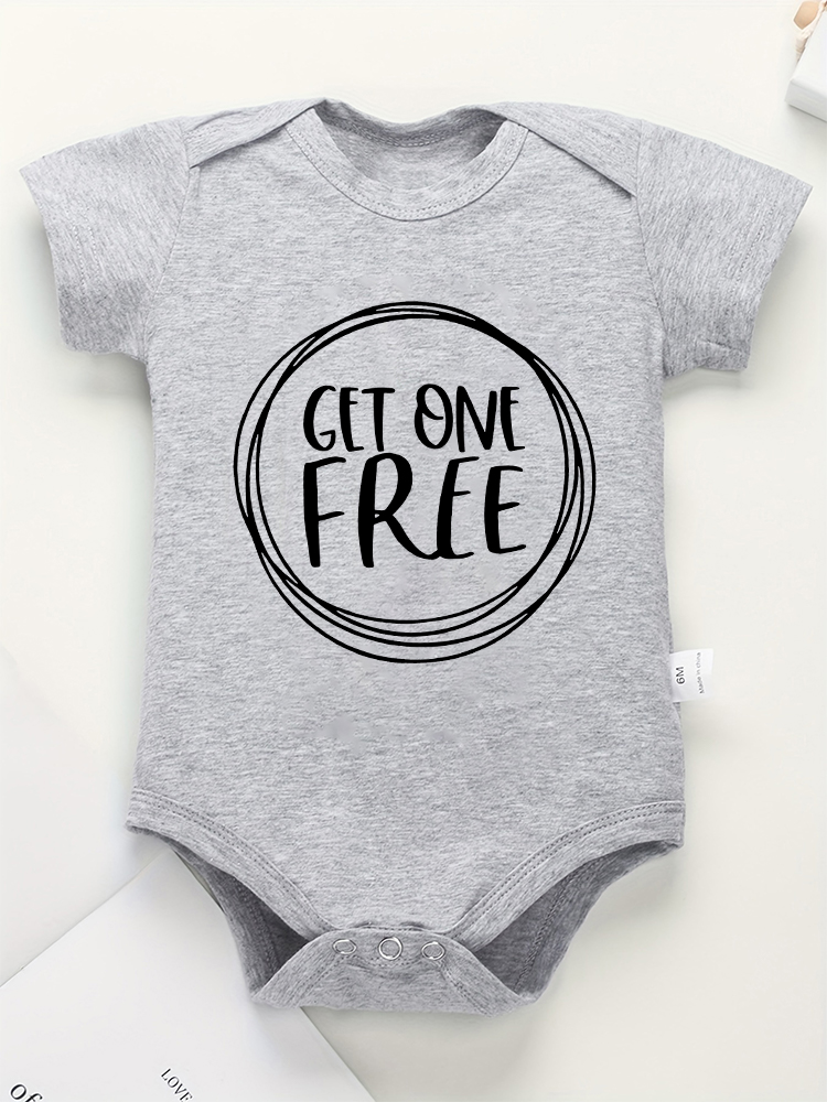 Tweeling Een Krijg Een Gratis Grappige Baby Meisjes Kleding Romper Mode Harajuku Peuter Body Bodysuits Katoen Zomer Baby Onesie