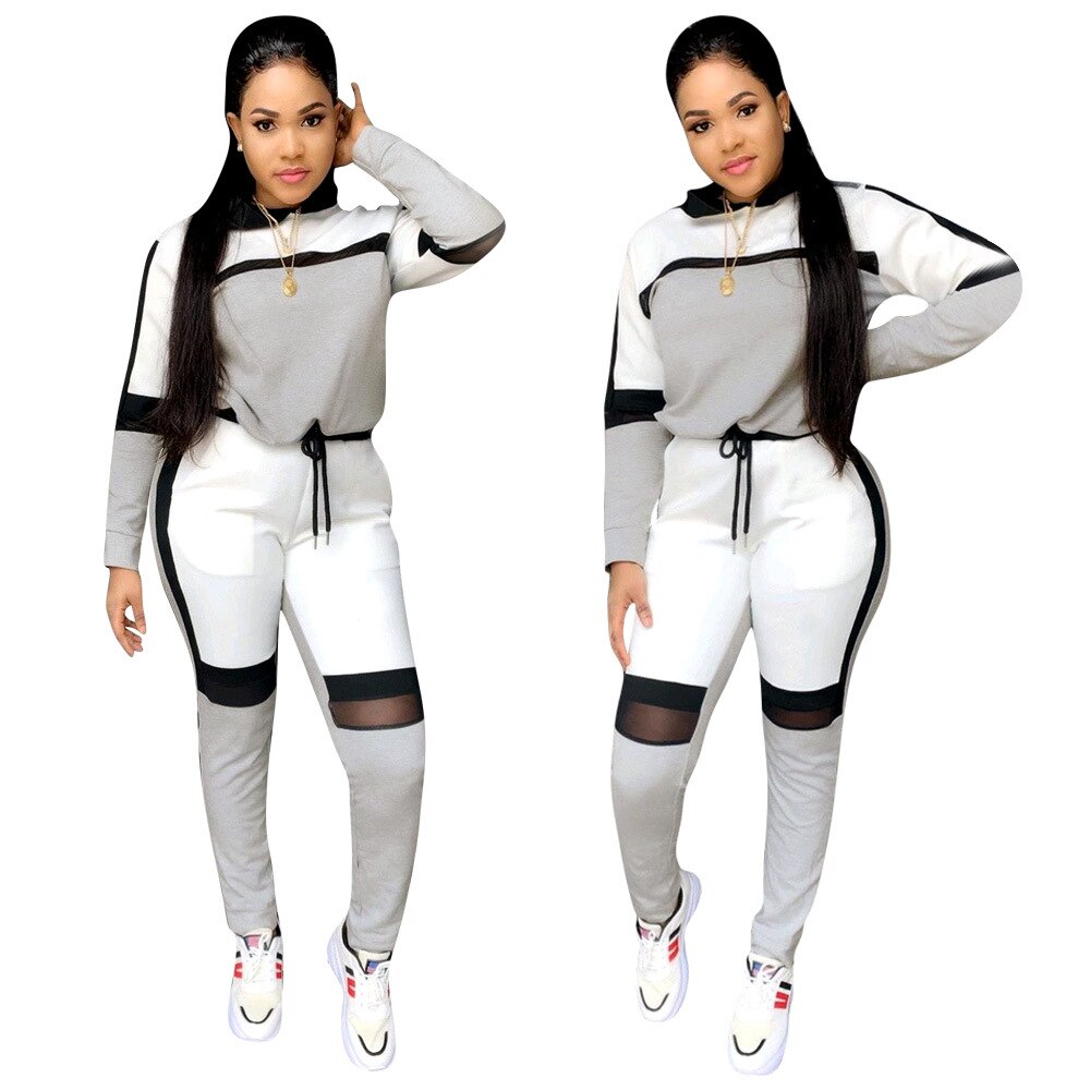 autumn winter women long-sleeved sweater top joggers pants suit two pieces set sportswear tracksuit outfit