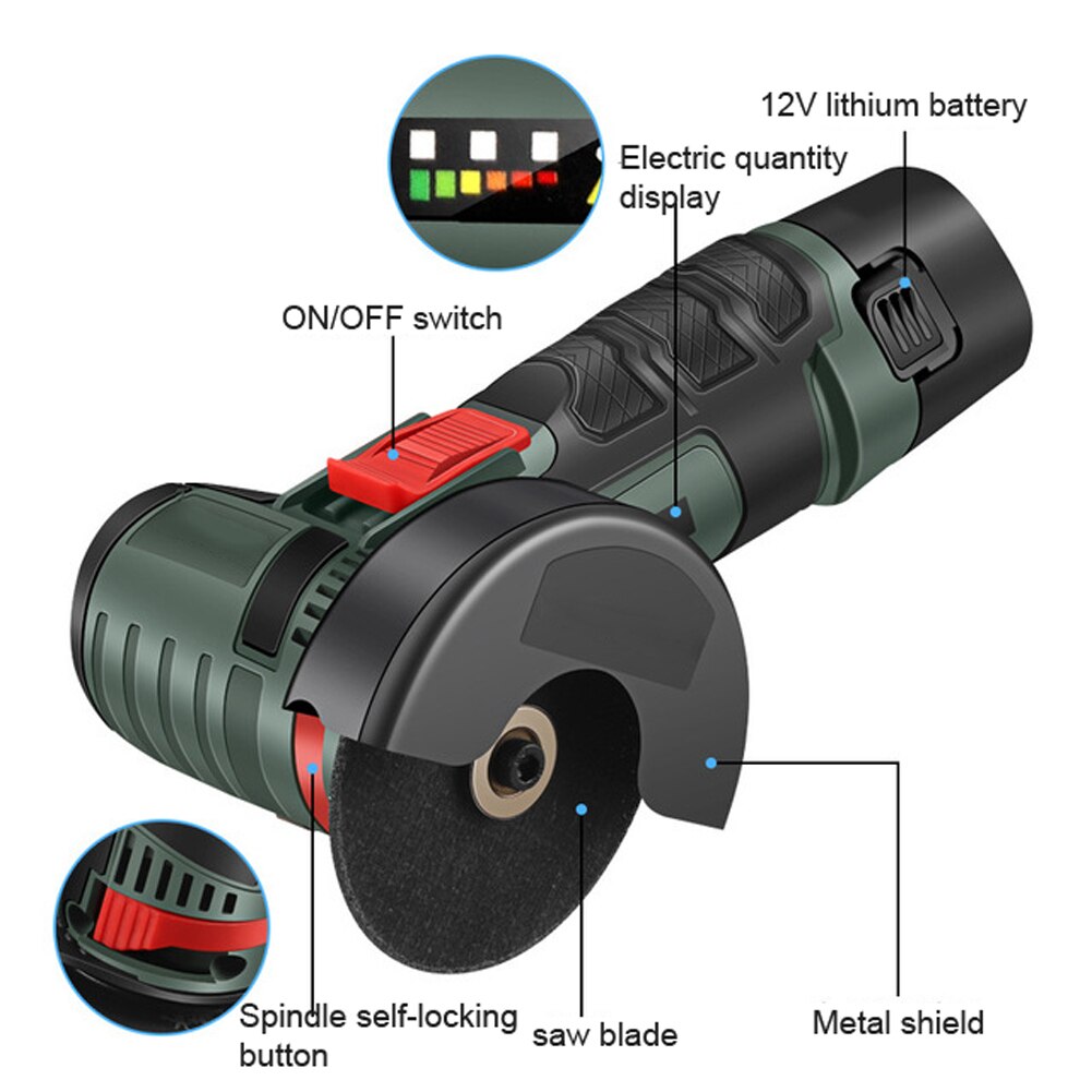 19500/min Cordless Electric Ceramic Tile Cleaning Machine Angle Grinding Machine Brushless Copper Motor Cutting Grinding Machine