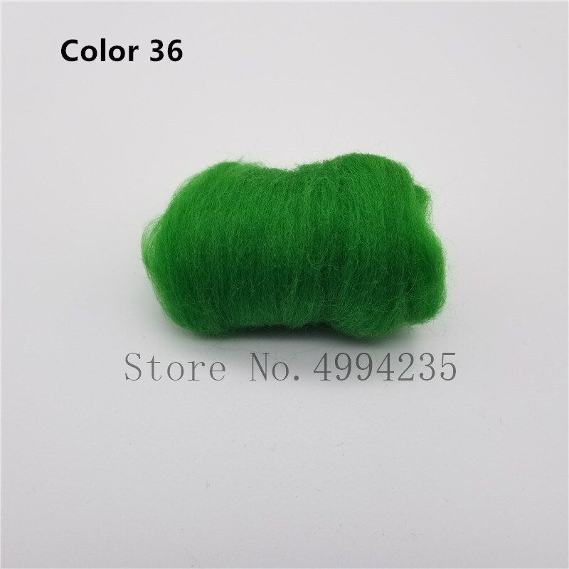 Gör-det-själv nål ull fiber roving tova hand spinning gör det själv shiba docka handarbete rå ull filt kit bollar paket hantverk filt tillbehör: Färg 7
