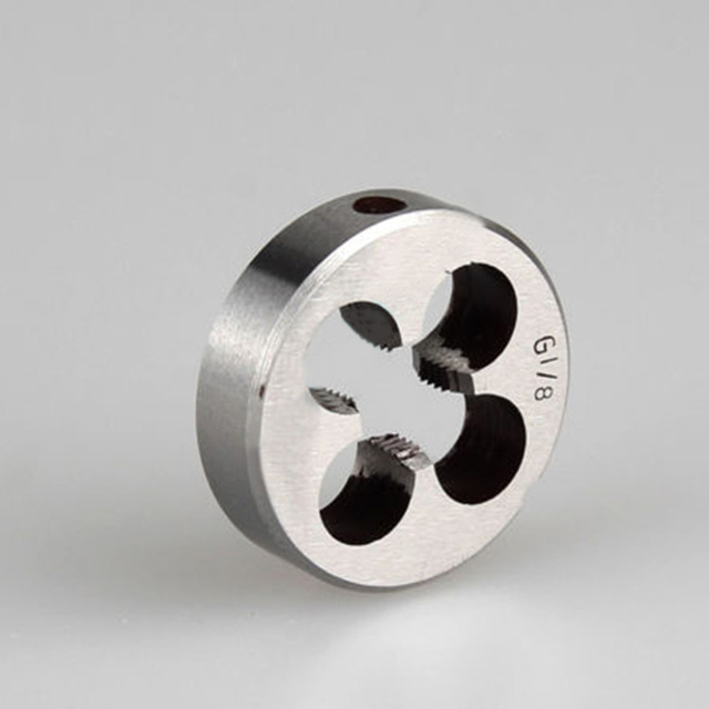 1Pcs HSS Pipe Threads Round Dies BSP 1/8 1/4 3/8 1/2 3/4 HSS High Speed Steel Pipe Thread BSP Round Die Hand Tools Tap Die: G1 8 28