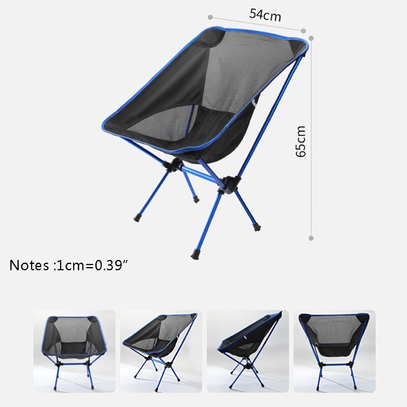 Portátil Luna silla liviana plegable extendido asiento ultraligero desmontable Casa de oficina pesca de Camping