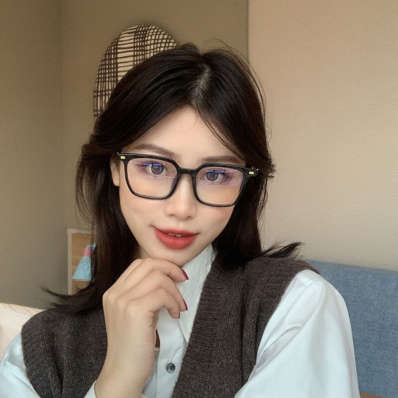 Gaming Glasses Computer Anti Fatigue Blue Light Blocking UV Protection Square Cat Eye Optical Glasses Frame Women Men