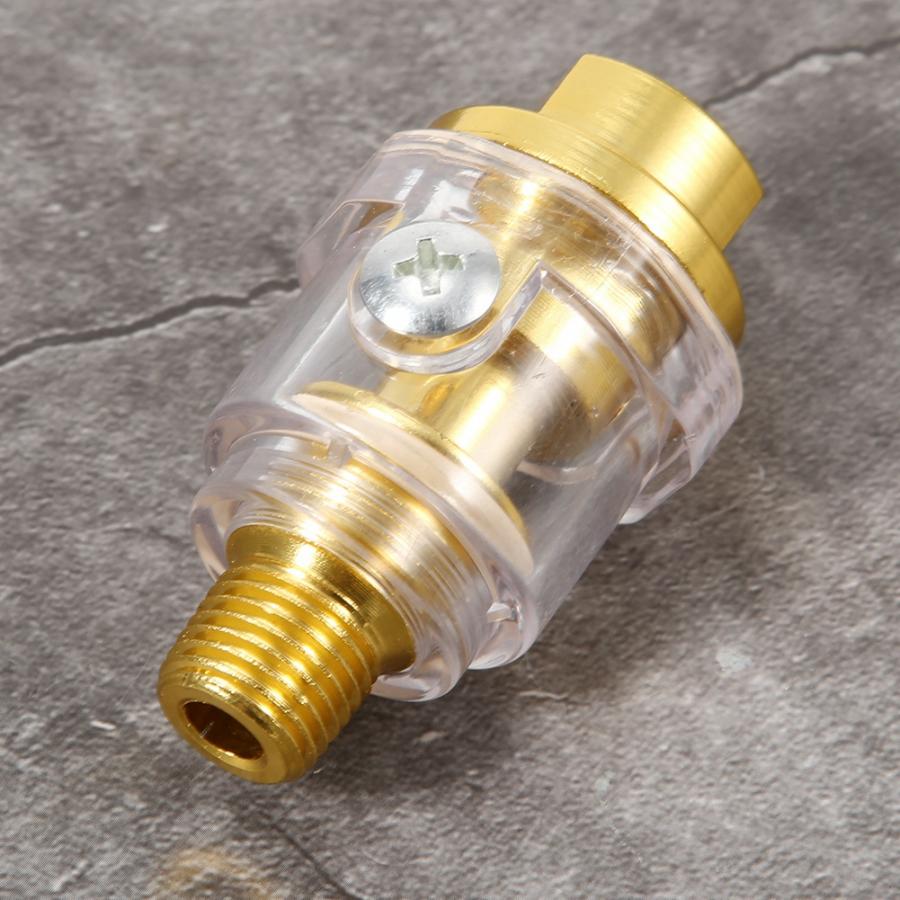 Lubricador de aceite en línea Mini NPT, 1/4 pulgadas, accesorio de herramienta neumática de cobre de Color dorado