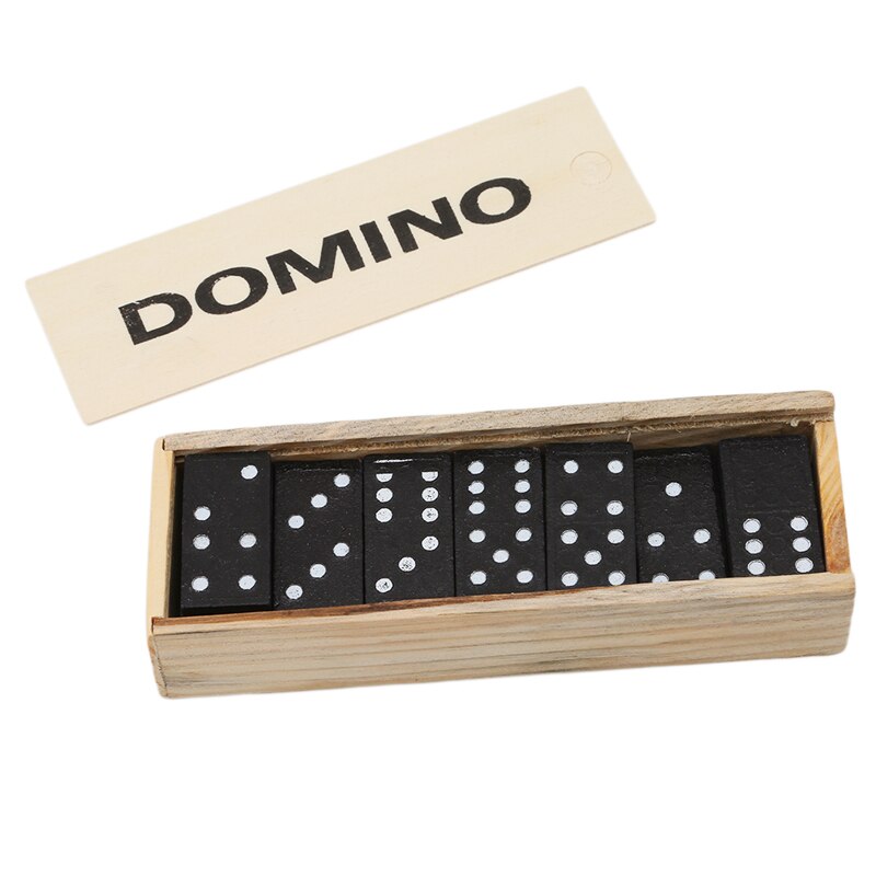 28 Stks/set Houten Domino Blokken Board Game Reizen Grappig Tafel Game Domino Speelgoed Voor Kid Kinderen Educatief Speelgoed Domino Blokken