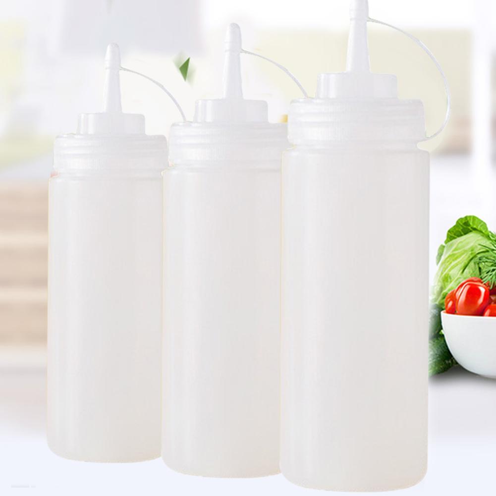 240ml Bbq Kitchen Silicone Squeeze Bottle Condiment Dispenser Sauce Mayonnaise Squeeze Jar Vinegar Oil Ketchup Jam Bottle