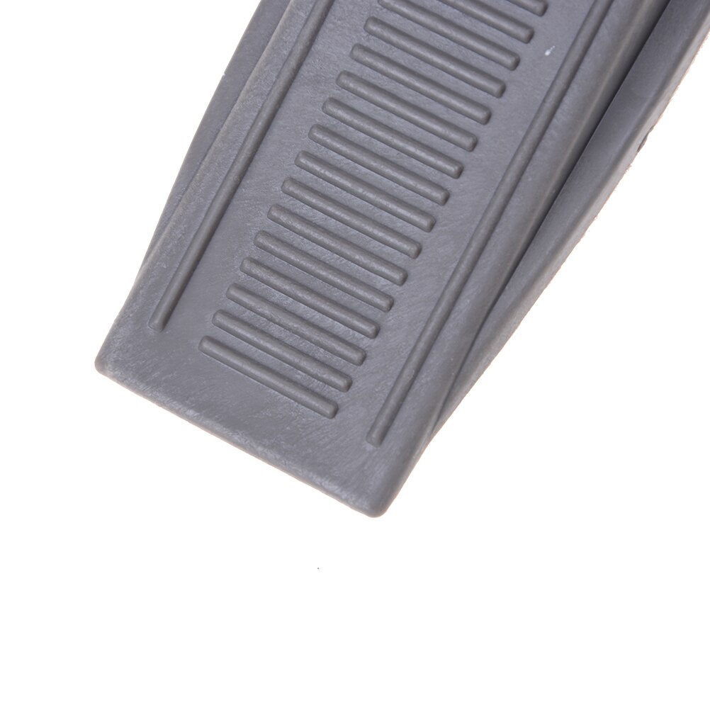 2 stuks wigvormige rubberen deurstoppers, antislip zwarte rubberen deurbuffers