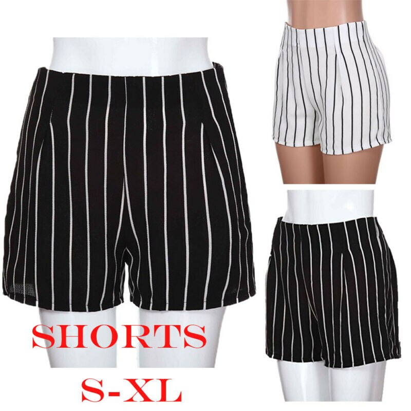 Kvinder sommerbukser stilfulde løse shorts lynlås strand høj talje korte bukser