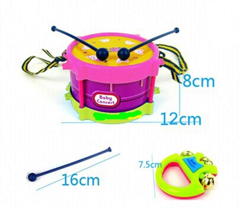 Juego de 5 Uds en 1 tambor de trompeta para niños, Kit de banda de instrumentos musicales para bebés, juguete de educativo
