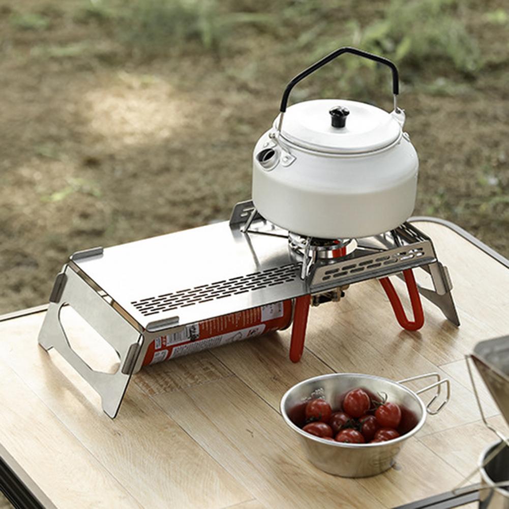 Camping Table Stove Table Wind-proof Foldable Accessory Folding Insulation BBQ Table for Outdoor