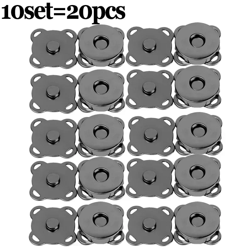 1/10 zestawów zapięcia zatrzaski montażowe magnetycznych guziki torebka torebka portfel torby rzemieślnicze części Mini adsorpcyjna klamra 14/18mm sprzedaż hurtowa