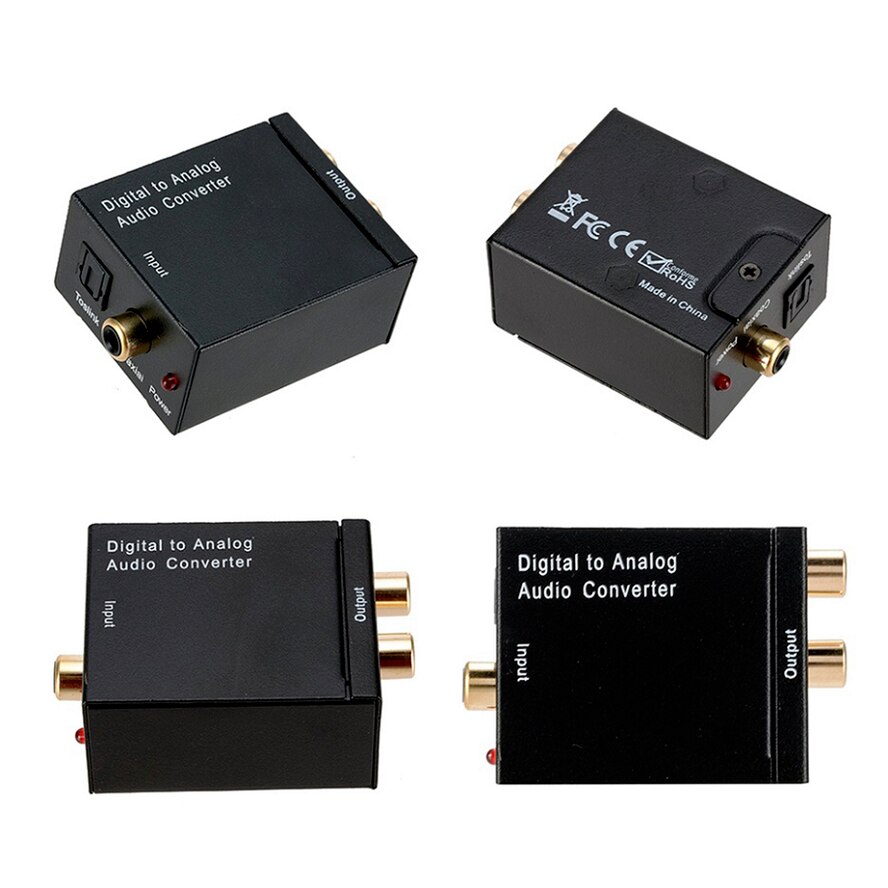 Digital to Analog Audio Converter Digital Optical CoaxCoaxialToslink to Analog RCA L/R Audio Converter Adapter Amplifier
