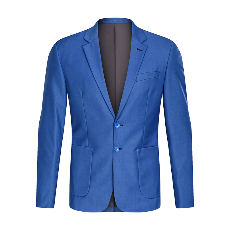 algodón slimfit Blazer hombres trabajo Oficina solo botón bolsillo chaqueta masculina Casual busniess denim de talla grande trajes blazers esmoquin: design 4 / L