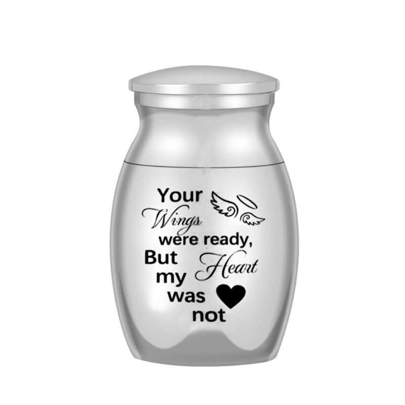 Kleine urnen voor menselijke as, mini-urn voor huisdieren, as van roestvrij staal: S-57