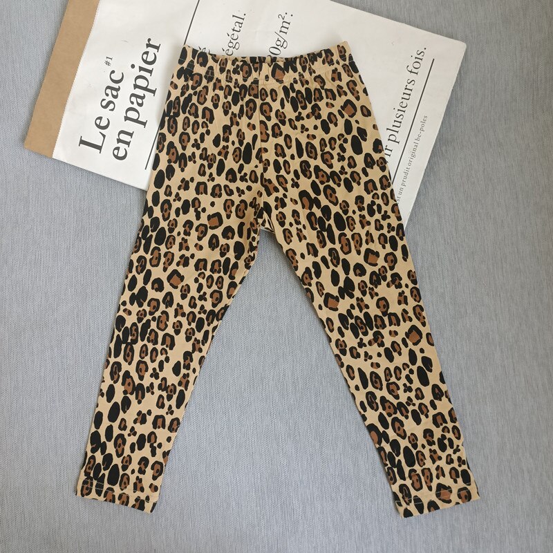 Leggings a maniche lunghe leopardati Lashojas per bambini ragazzi ragazze estate autunno