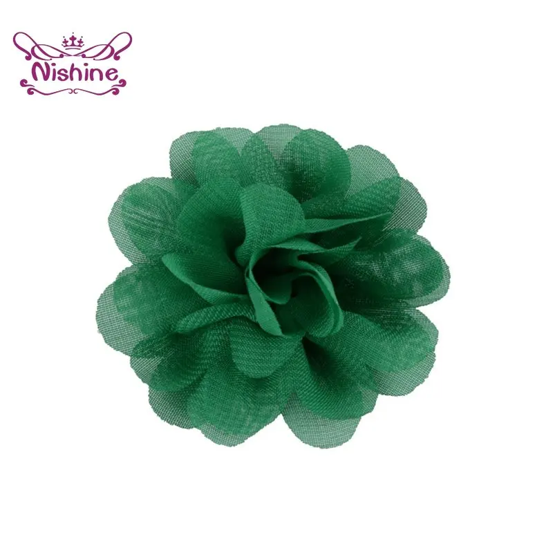 Nishine-Mini Chiffon Tecido Flores para Mulheres e Meninas, Headband, Grampos de Cabelo, Roupas DIY, Bonés, Headwear, Acessórios, 2 ", 20Pcs, Lote