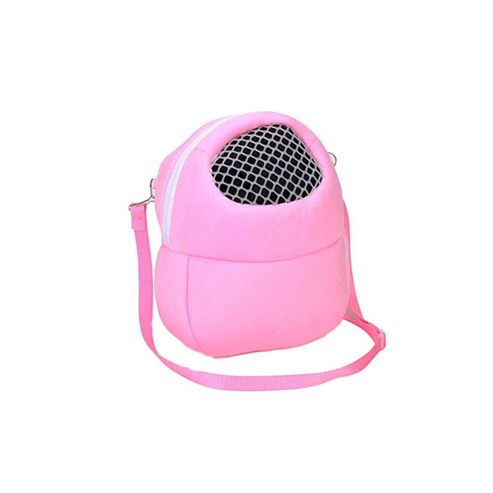Portable Rabbit Carrier Cage Hamster Chinchilla Travel Bags Guinea Pig Carry Pouch Bag Breathable Small Pet Carry Cage Backpack: M Pink