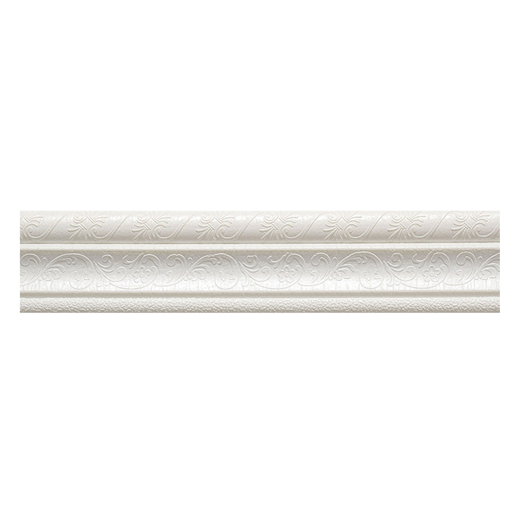 Self-adhesive Three-dimensional Wall Edging Strip 3D Foam Wall Stickers Waterproof Self-Adhesive Home Decor #E: White