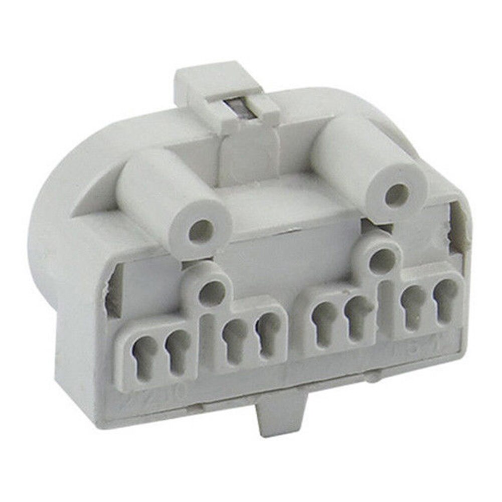 Soporte de luz adaptador de enchufe duradero 2G11 Base de lámpara de tubo hogar 2 A conector de fácil instalación 4 pines 250 V blanco