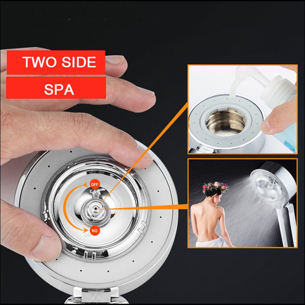 Adjustable Shower Head Hand Shower 3-Stage Magic High Pressure Shower Head Water Saving SPA Bathroom Handheld Shower Heads