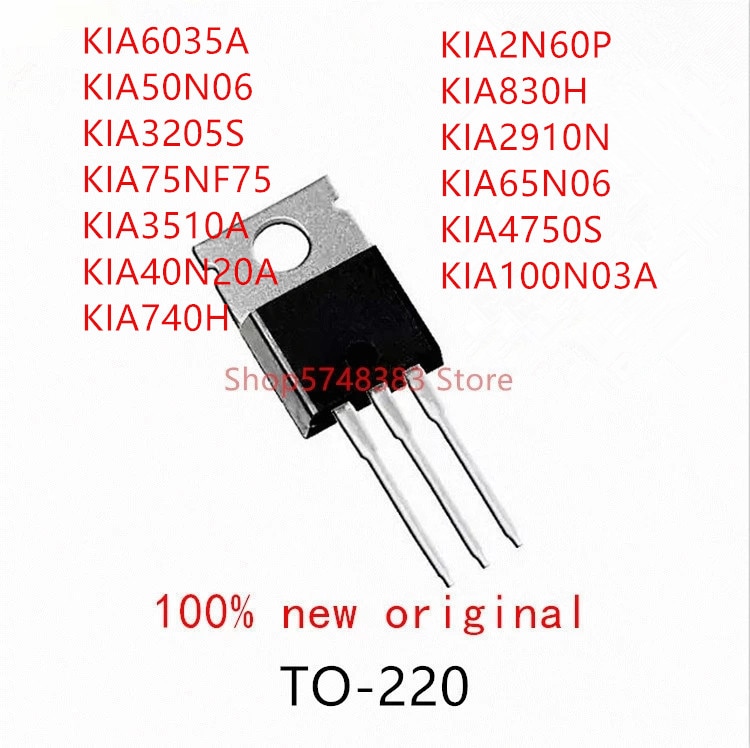 10PCS KIA6035A KIA50N06 KIA3205S KIA75NF75 KIA3510A KIA40N20A KIA740H KIA2N60P KIA830H KIA2910N KIA65N06 KIA4750S KIA100N03A