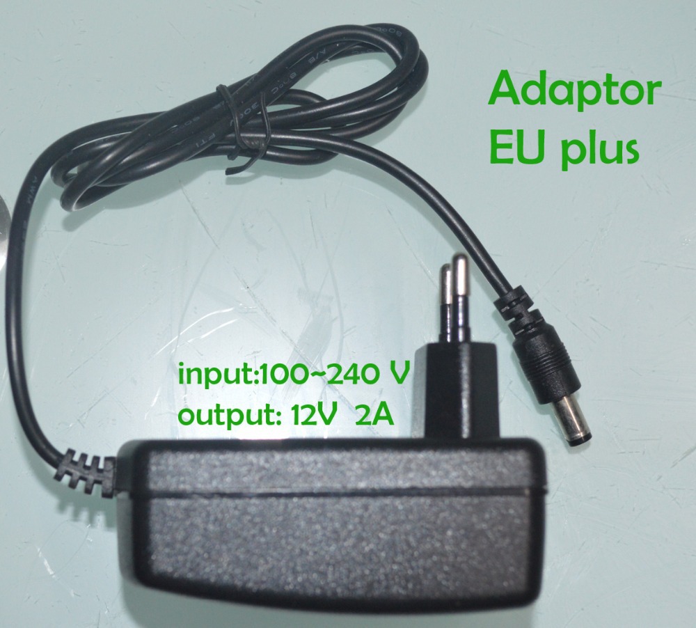 Led strip adapter us & eu plus led adapter strømforsyning led strømforsyning 12v 2a 24w transformer 100 ~ 240v 15cm ledning