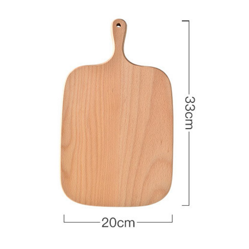 Natural 7 Size Models Wooden Food Tray Plate Sushi Pizza Plates Baking When High Pizza Plate Restaurant Home Tools Serving Plate: 33cm-20cm-1.5cm
