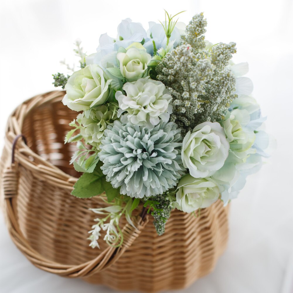 1 bunch Artificial flowers Ball chrysanthemum lavender roses for Home decoration Wedding Diy Holding flowers Indoor furnishings