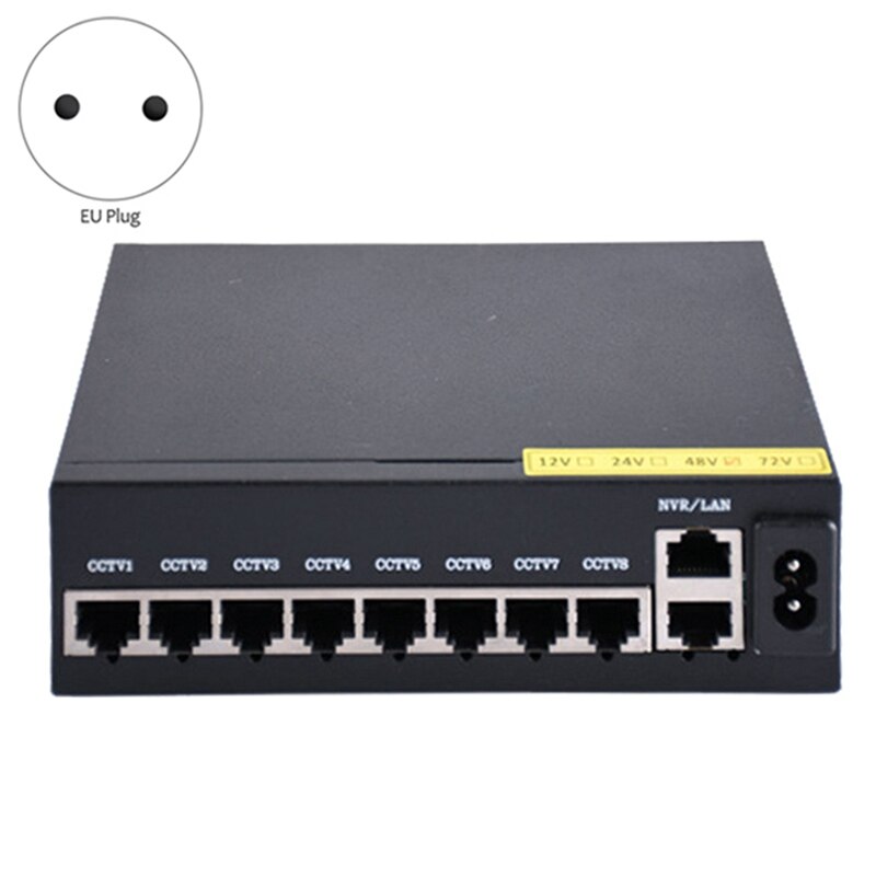 8+2 Standard POE Switch Network Splitter 10-Port Switch Wireless AP Monitoring Switch