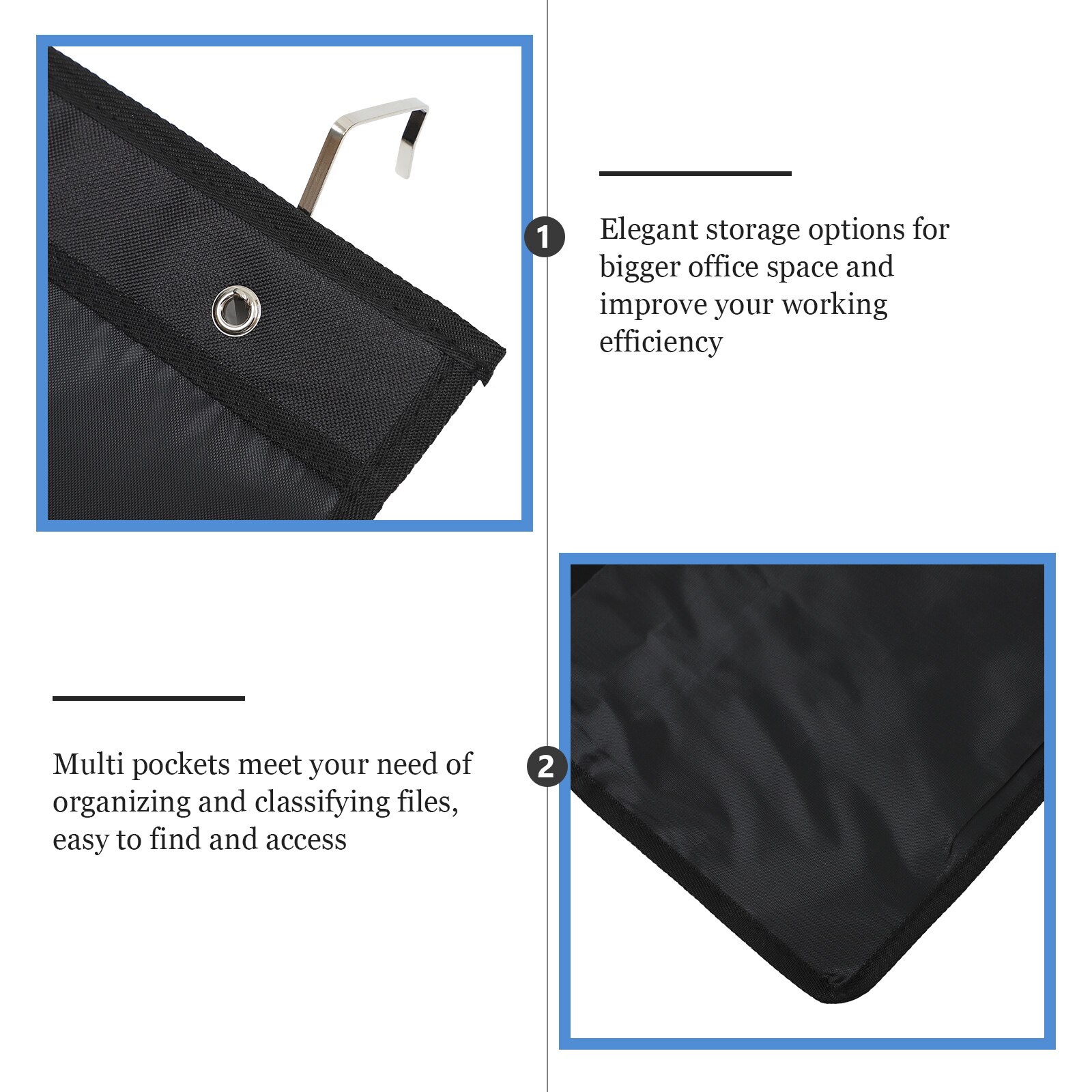 File Organizer Practical File Storage Pocket Chart Fabric File Organizer for Office School Students