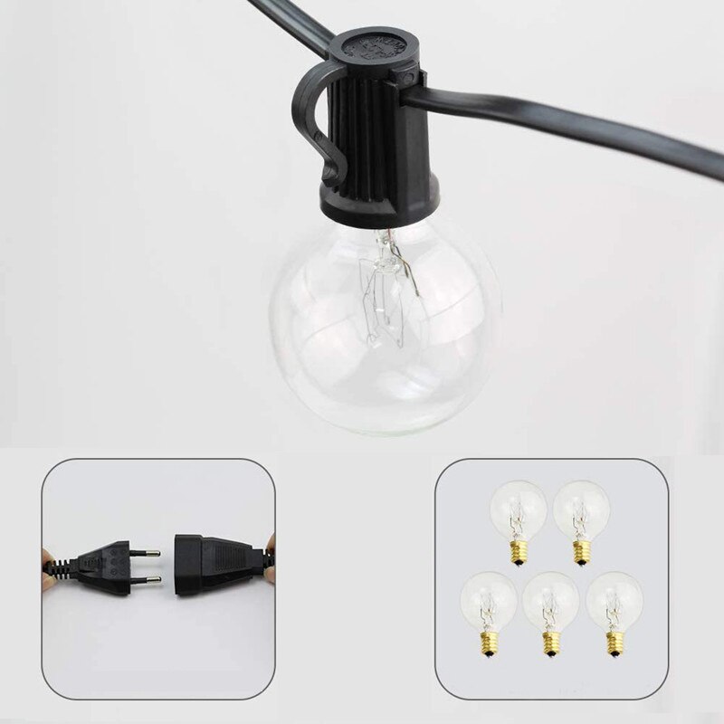Tungsten Replacement Filament Clear Light Bulb Lamp String Spare Bulb Incandescent Bulb Decorations Festivals 25pcs 7w