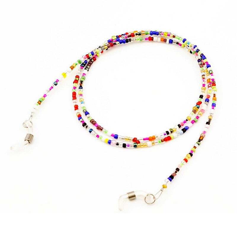 Chaîne perles colorées pour lunettes de soleil, collier pour femmes, cordon pour la lecture, cordelette de cou, cordelette pour accessoires lunettes