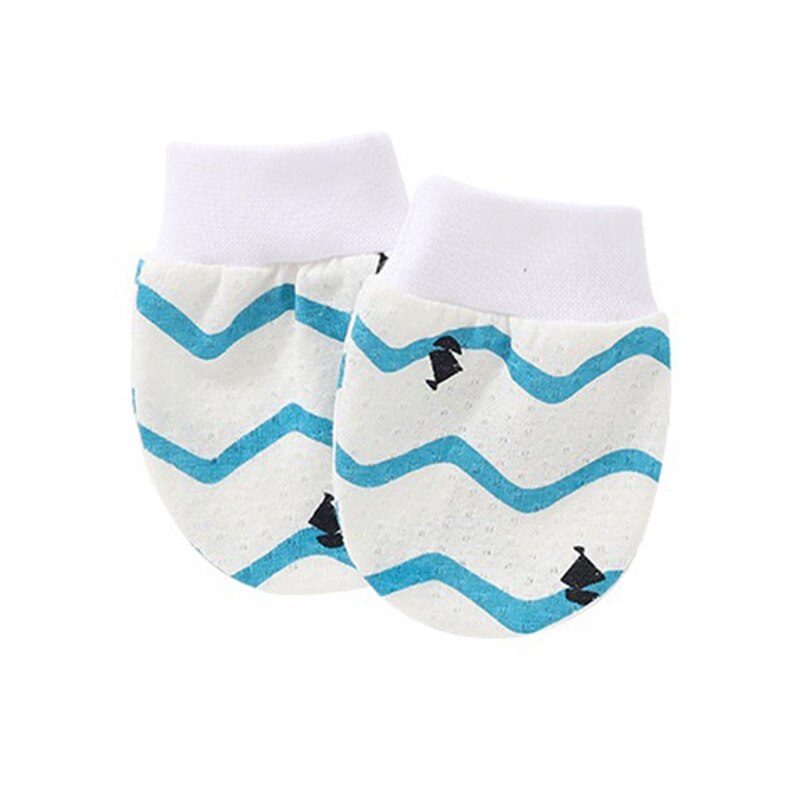 Guantes antiarañazos de algodón para bebé, protección para recién nacido, G99C, 1 par