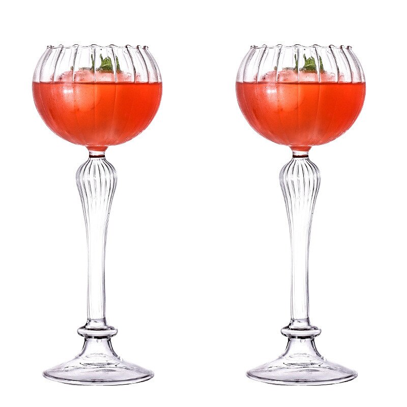 Wine Whiskey Copita Glass Decor Glass Candle Holder Candlestick Light Goblet Flower Coffee Shop Bar Cup: 2pcs