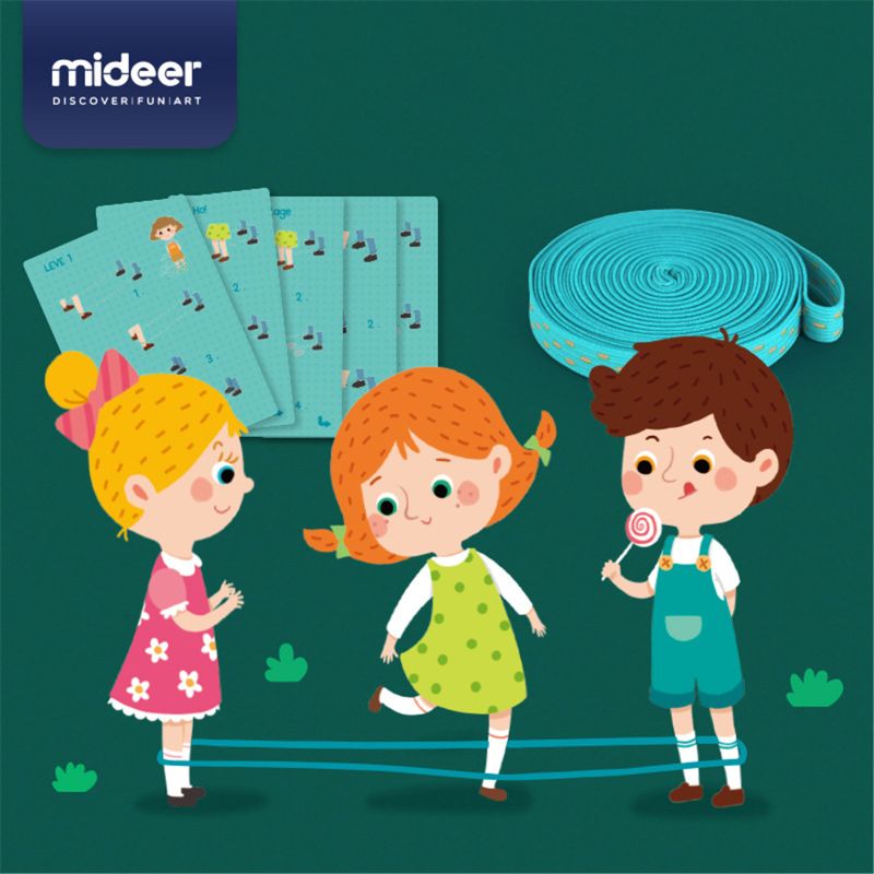 Classic Kids Outdoor Jump Game Elastic Rubber Jump Rope Toys For Children