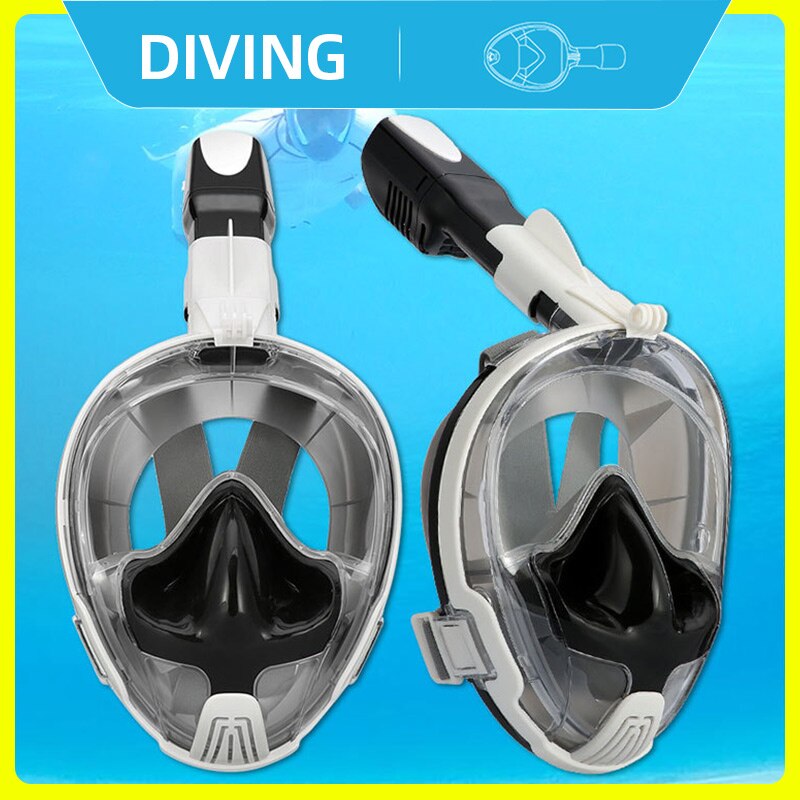 Adult Youth Underwater Anti Fog Full Face Diving Mask Ear-Pressure Balance Snorkeling Mask Safe Waterproof Swimming Mask Scuba