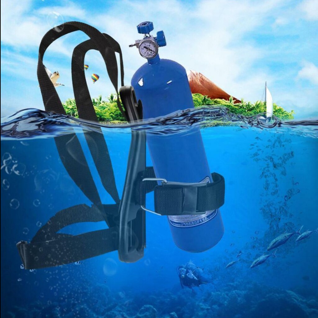 Scuba Diving Tank Carrier Back Pack Bracket & Adjustable Quick Release Webbing Strap - High Performance & Durable