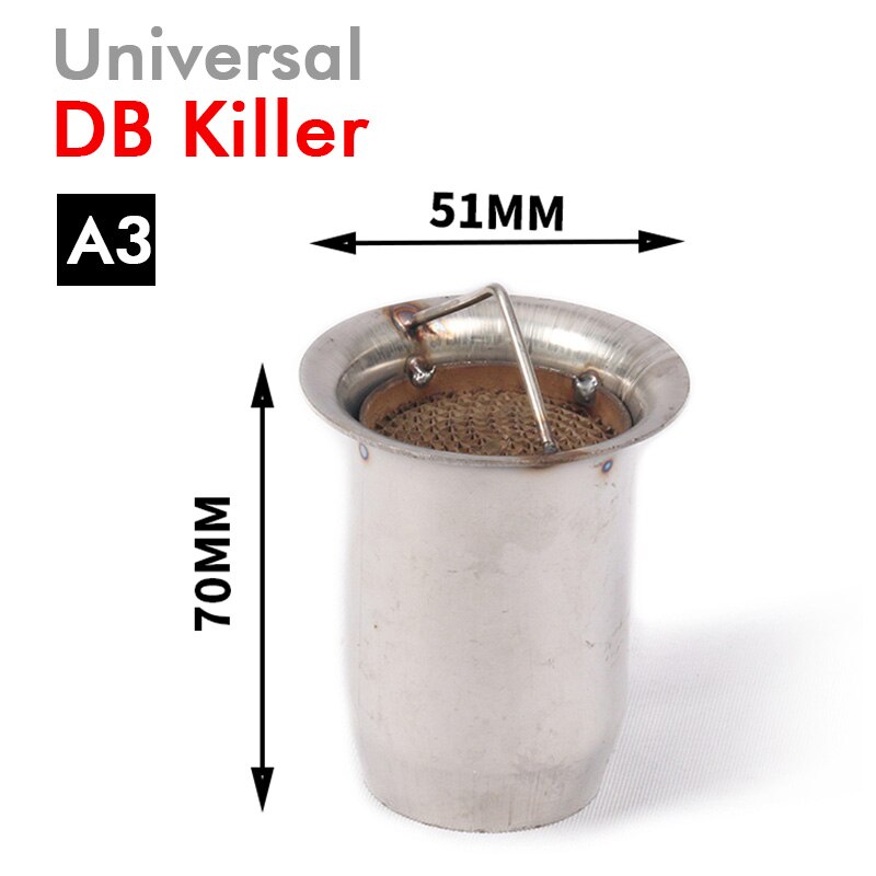 Silencieux d'échappement universel de Moto | 51MM/60MM, Moto de sortie avec DB killer silencieux, éliminateur de bruit de catalyseur: type a3