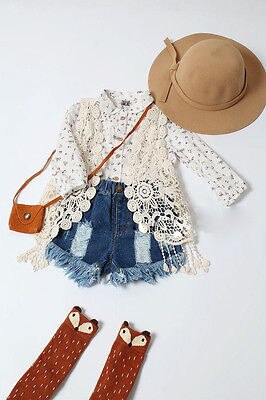 Emmababy herfst zomer kinderkleding meisjes bovenkleding kwastjes meisjes haakwerk kant kwastjes hol vest babymeisjeskleding