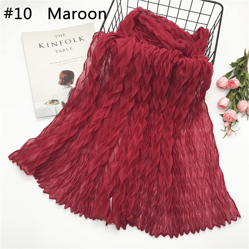 Pañuelo de algodón musulmán para mujer, pañuelo de cabeza árabe, hijab musulmán, novedad de: 10