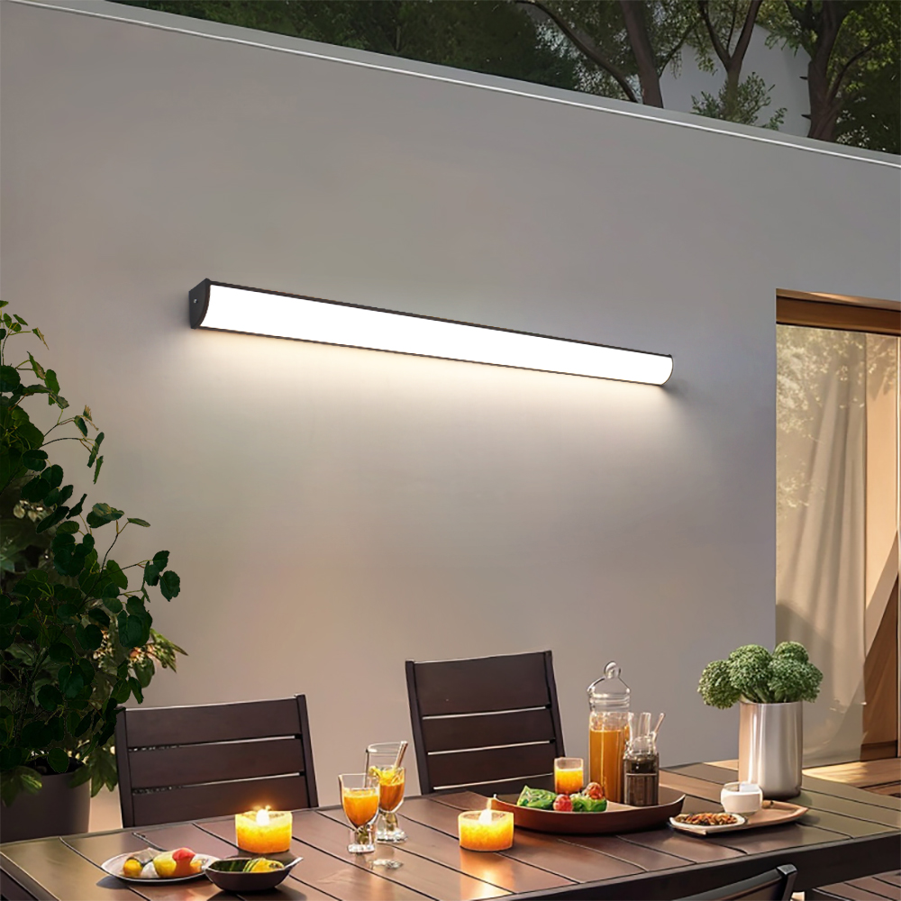 Moderne vanntett lang stripe vegglampe  ip65 utendørs ledet-vegglamper hage villa veranda gårdsplass vegglampe utendørs belysning