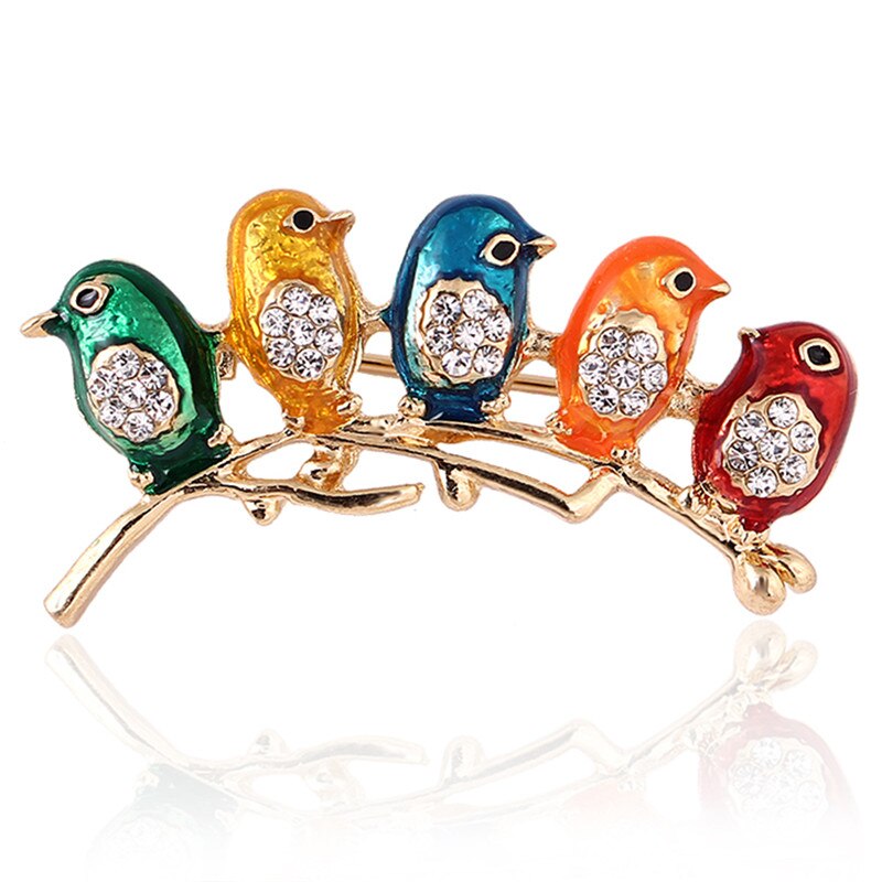 Romântico dois opala coruja broches mãe com crianças animais de cristal broches pinos feminino meninas aves roupas jóias broche fivelas: 3