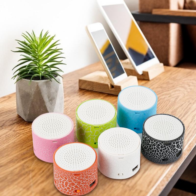 Muziek Audio Ingebouwde Microfoon Draagbare Speaker Glare Crack Bluetooth Speaker Auto Led Multicolor Subwoofer U Schijf Kaart