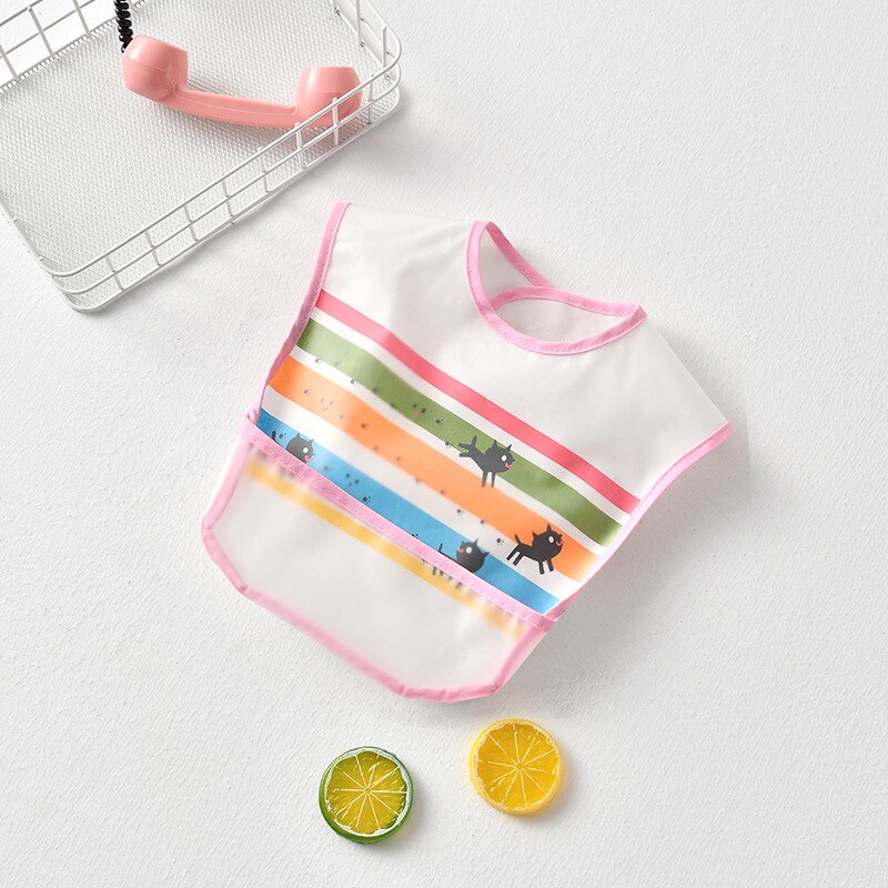 Baby Bibs Cotton EVA Waterproof Lunch Feeding Bibs Baby Cartoon Feeding Burp Cloths Children Baby Apron Babador Bandana: 2