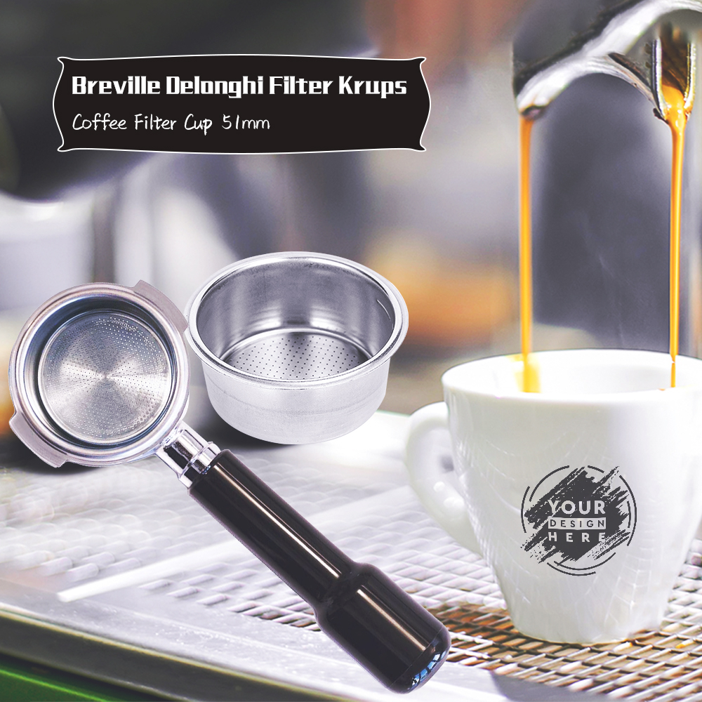 2/4 kop 51mm kaffefilter filter uden kurv til breville delonghi filter krups kaffeprodukter køkken tilbehør